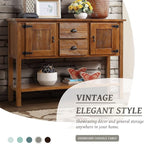 46" Solid Wood Buffet Sideboard, Farmhouse Console Table - Image 8