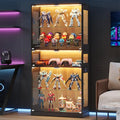 Display Cabinet with Glass Doors & LED Lights, 5 Tier Lighted Display Case by ZKIODVHome