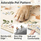 Soalmost 2x3 Dog Rugs for Entryway, Washable Door Mat Animal Soft Rug Beige | - Image 6