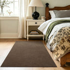 3x5 Beige Brown Solid Area Rug Washable Non-Slip Soft - Image 4