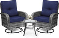 wildformers Luxury Outdoor Swivel Wicker Glider Patio Chairs by wildformers