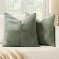 MIULEE Light Olive Green Decorative Throw Pillow Covers by MIULEE