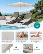 SERWALL Outdoor Chaise Lounge Set of 2 - Image 4
