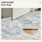 Soalmost Washable Area Rug 8x12 Large Soft Grey Rugs - Image 7