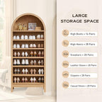 IFGET 71" Tall Arched Bookshelf, 7 Tiers Arch Bookcase - Image 4