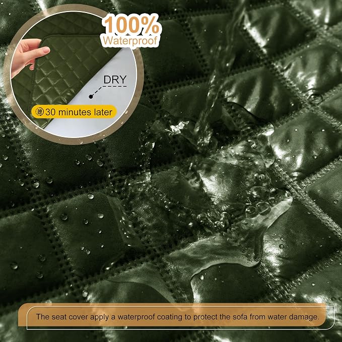 HDCAXKJ 100% Waterproof Reclining Sectional Couch Covers L Shape Recliner Sofa - Image 3
