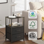 TUTOTAK End Table with Charging Station, Side Table with 2 USB Ports and Outlets - Image 4