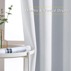 NICETOWN Greyish White Room Darkening Curtains Blackout 36 inch Curtains - Image 5