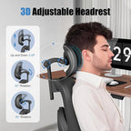 Ergonomic Office Chair with Adjustable Lumbar Support, 3D Arms and Headrest - Image 6
