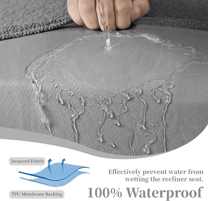 100% Waterproof Sectional Recliner Couch Covers - Image 4