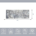 2x5 Rug Runner Non-Slip Washable– Modern Neutral Abstract Kitchen Bathroom - Image 2