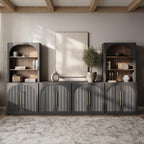 BELLEZE 6-Piece Modular TV Stand, Entertainment Center by BELLEZE