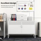 White Metal Storage Cabinet - Image 6