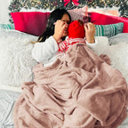 Bedsure GentleSoft Fleece Throw Blanket Dusty Pink - Image 5