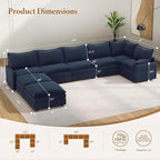 Vesgantti Large Modular Sectional Sofa, Big Comfy Cloud Couch - Image 2
