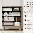 BORNOON 39" Tall Dresser for Bedroom, 4-Drawer Fluted Chest of Drawers - Image 4