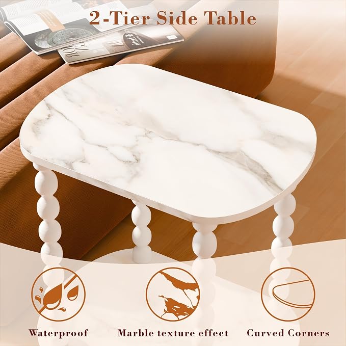 2-Tier Side Table, Small End Table - Image 4
