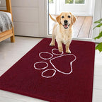 OLANLY Dog Door Mat for Muddy Paws 44x32, Paw Print Design Chenille Mud Mat | by OLANLY