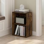 Furinno LUDER Book Shelf, 2-Tier Modern Bookshelf, Open Shelves Bookcase - Image 2
