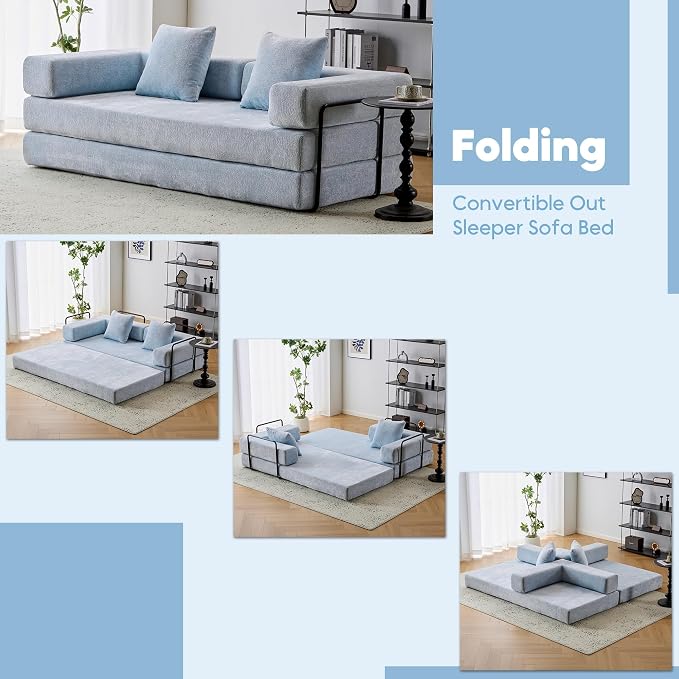 ZEIINPA Convertible Floor Sofa Bed - Image 5