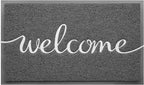 Grey Door Mat Welcome Mats Outdoor Indoor Doormat by CozyBounty