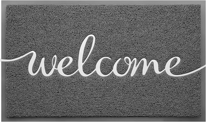 CozyBounty Grey Door Mat Welcome Mats Outdoor Indoor Non-Slip Doormat by CozyBounty