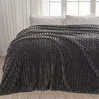 NEWCOSPLAY Fleece Ribbed Cozy Queen Blanket by NEWCOSPLAY