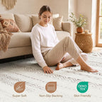 cotiled Boho 5x8 Area Rugs for Living Room: Soft Moroccan Washable Rug | Solve - Image 4