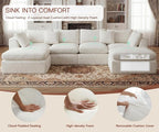 GRUSIGN 141'' Oversized Boneless Cloud Couch - Image 7