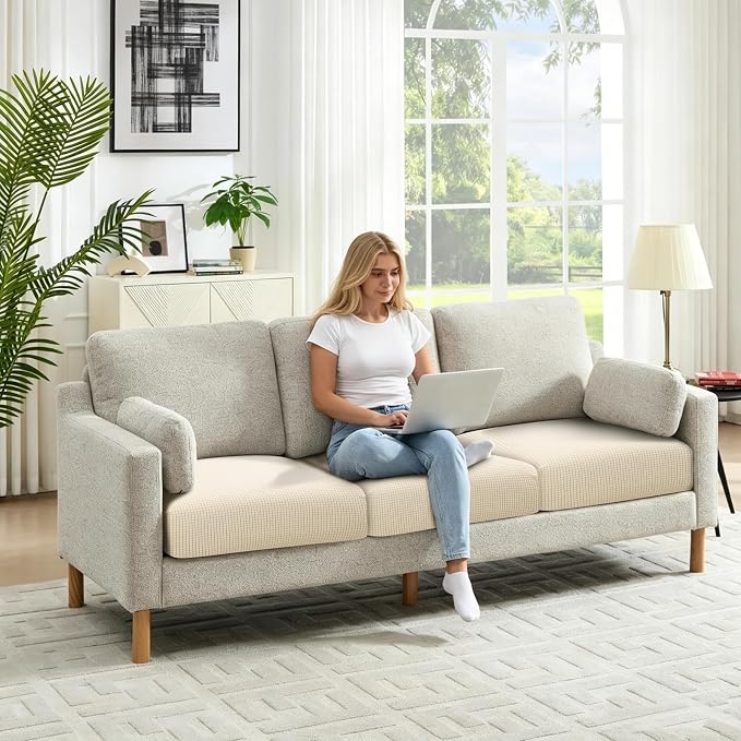 Fuloon Couch Cushion Slipcover, Super Stretch Individual Sofa Covers | 2 Pack - Image 2