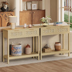 Trironsun Farmhouse Rattan Console Table - Image 4