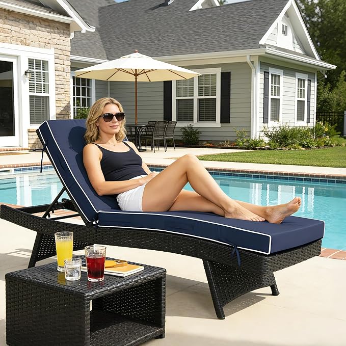 72x21x4in Lounge Cushions for Outdoor Furniture, Outdoor Lounge Chair Cushions - Image 3