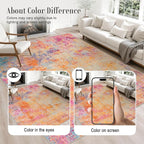 5x7 Area Rug Living Room: Modern Washable Soft Carpet Galaxy Haze | - Image 5