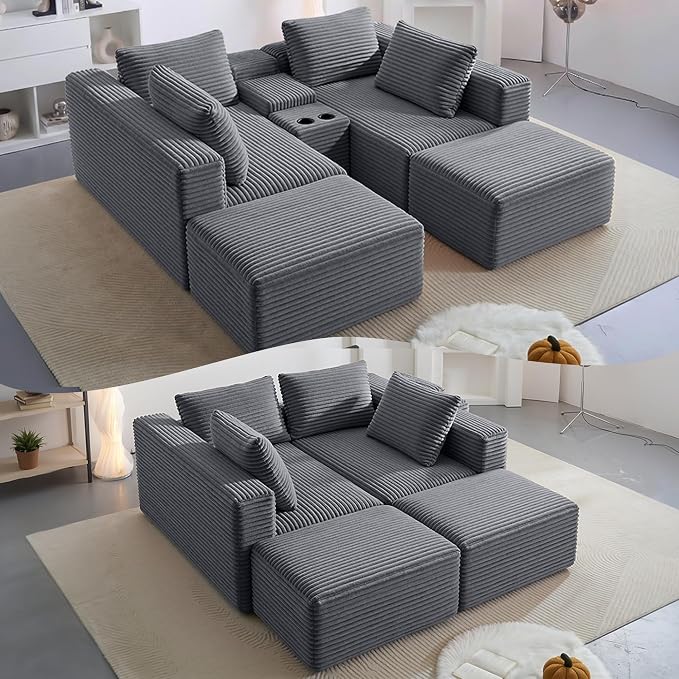 125" Oversized Sectional Couches - Image 5