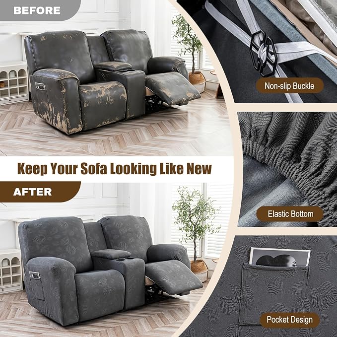 Gennia Waterproof Recliner Loveseat Cover - Image 5