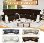 HDCAXKJ 100% Waterproof Reclining Sectional Couch Covers L Shape Recliner Sofa - Image 6