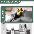 Vongrasig Convertible Sectional Couches Sofa, 3 Seat L Shaped Sofa - Image 6