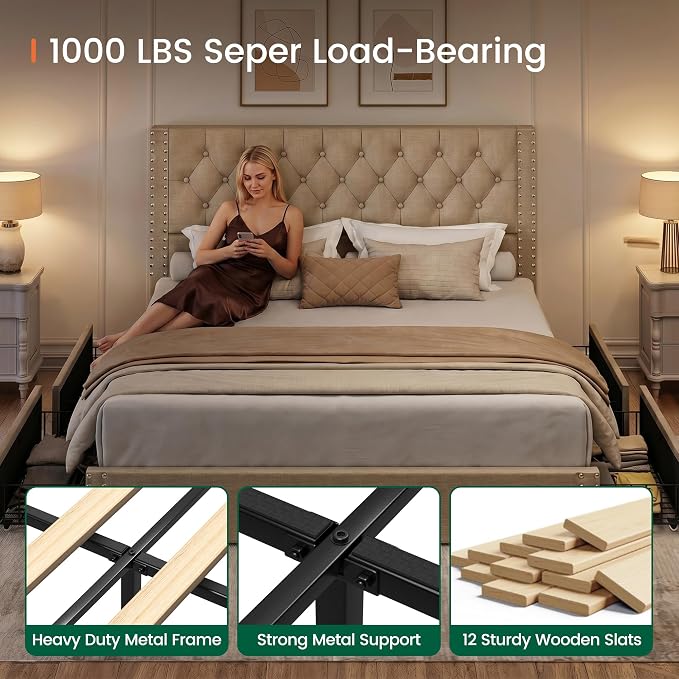 LARMACE King Size Bed Frame - Image 6