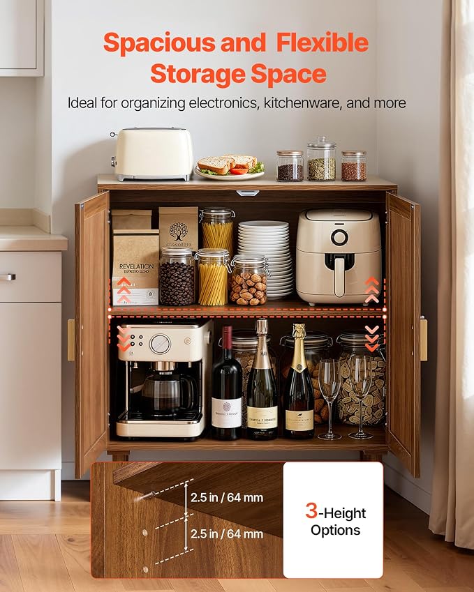 VEVOR Rattan Cabinet, Rattan Storage Cabinet - Image 5