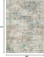 9x12 Area Rugs for Living Room: Washable Abstract Multi Color Carpet | Non-slip - Image 2