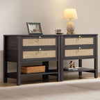 SICOTAS Night Stands Set of 2 for Bedroom, Large Bedside Tables by SICOTAS