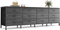 Huuger 70 Inch Dresser for Bedroom, TV Stand for 65, 80 Inch TV, 12 Fabric by Huuger