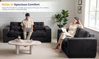 MAXYOYO Oversized Loveseat Sofa Couch, Upholstered Bean Bag Chair Cloud 3-Seat - Image 3