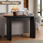 AVZEAR Mid Century Narrow Entryway Console Table, 43.3" Fluted Wood Couch Table - Image 8