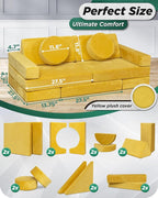Lunix LX15 14pcs Modular Kids Play Couch, Child Sectional Sofa, Fortplay - Image 2