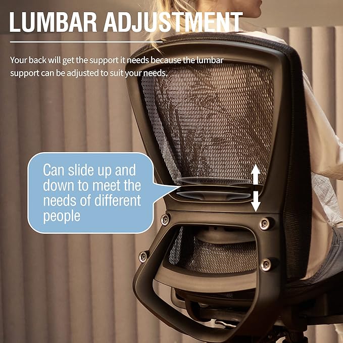ELABEST Ergonomic Mesh Office Chair, Comfy Computer Desk Chair - Image 7