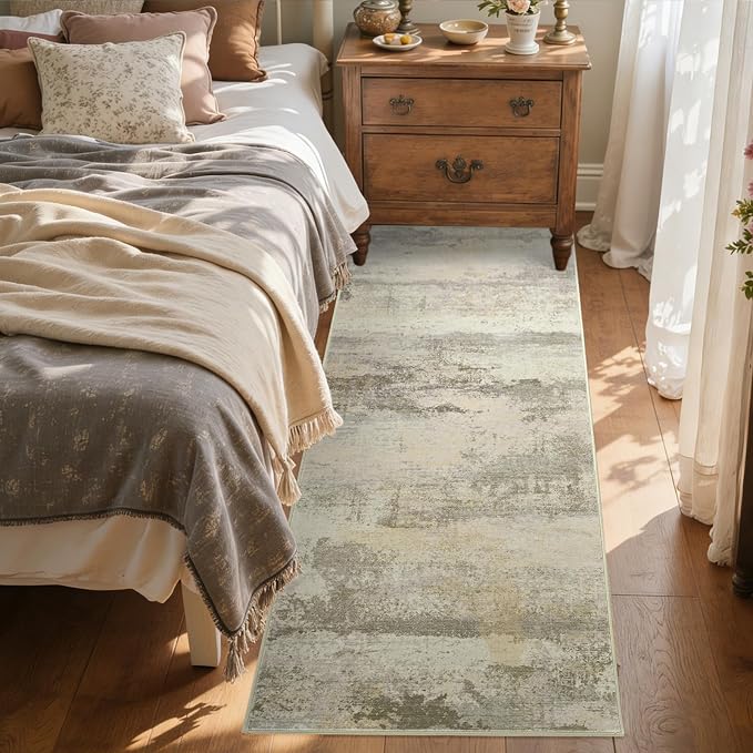 2x6 Ft Washable Runner Rug, Non-Slip Low Pile Hallway Kitchen Area Rug - Image 3