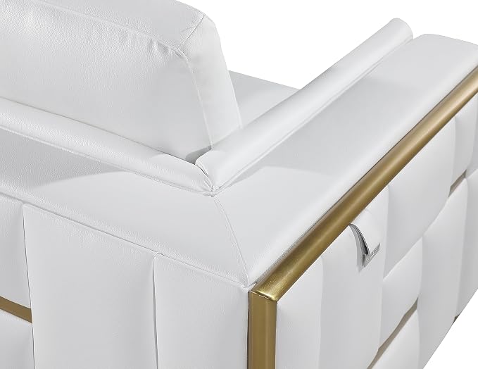 Blackjack Furniture Catania Modern Top Grain Italian Leather Sofa Set - Image 8