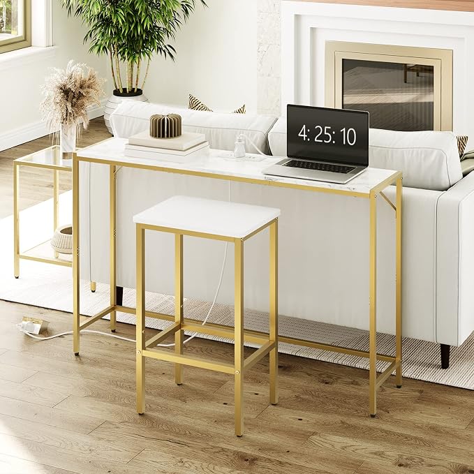 MAHANCRIS Console Table, Narrow Sofa Table, 43.3” Entrance Table - Image 4