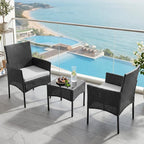 Sweetcrispy 3 Piece Patio Furniture Set, All-Weather Outdoor Wicker Bistro Set - Image 8